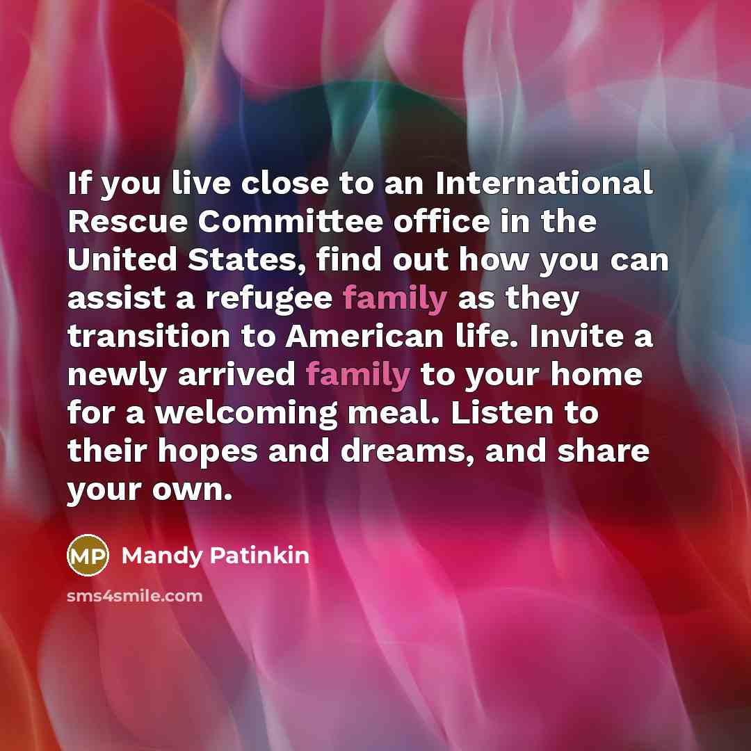 “If you live close to an International Rescue Committee office…” quote by Mandy Patinkin
