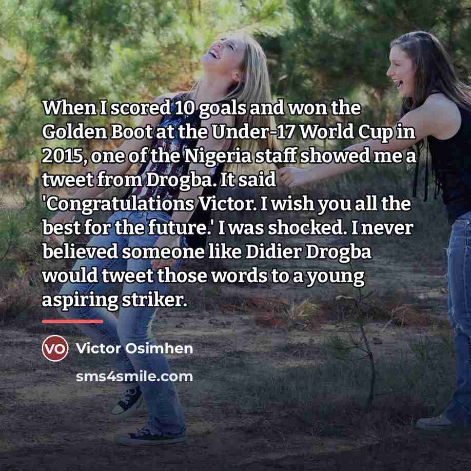 “When I scored 10 goals and won the Golden Boot…” quote by Victor Osimhen
