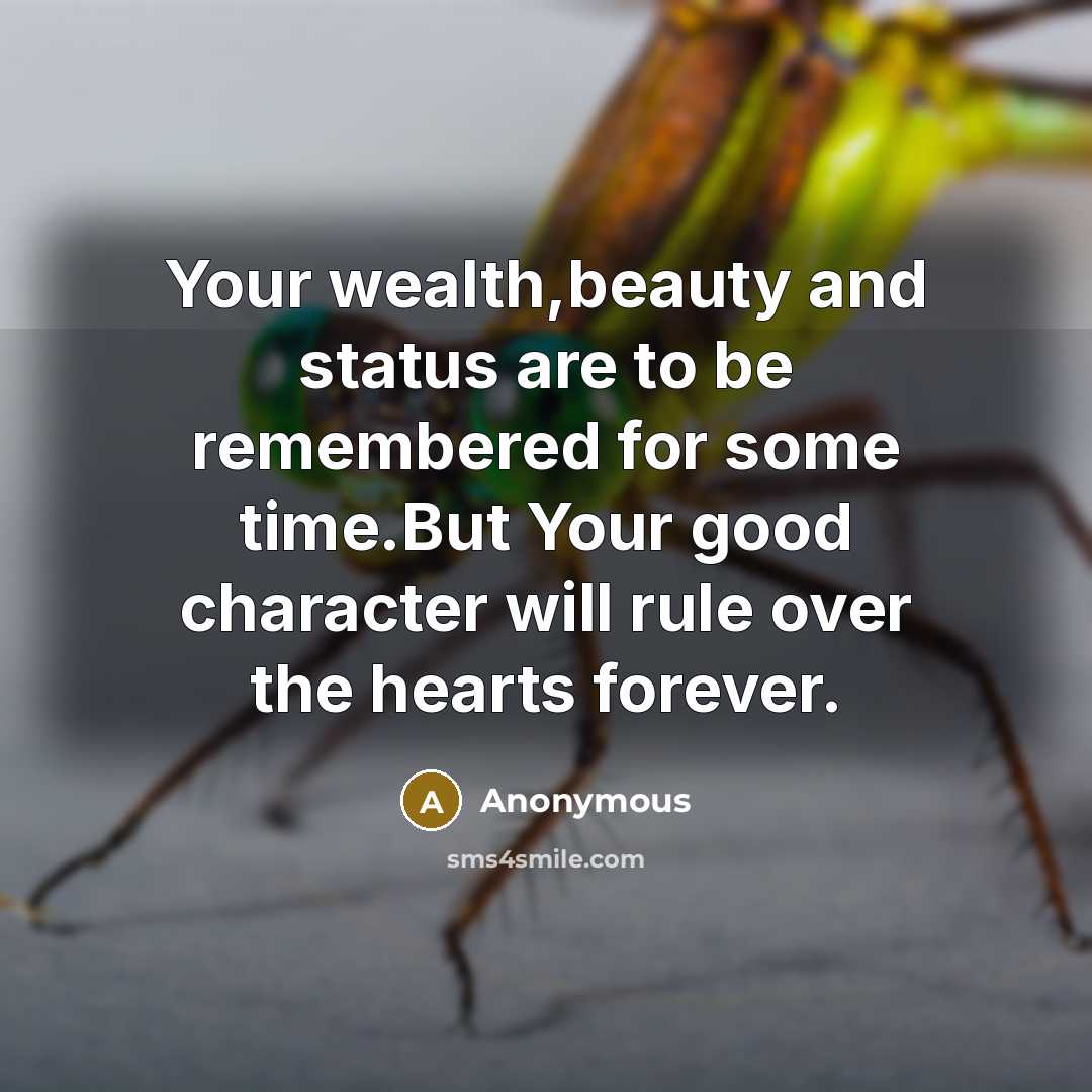 “Your wealth,beauty and status are to be remembered for some…” quote by Anonymous