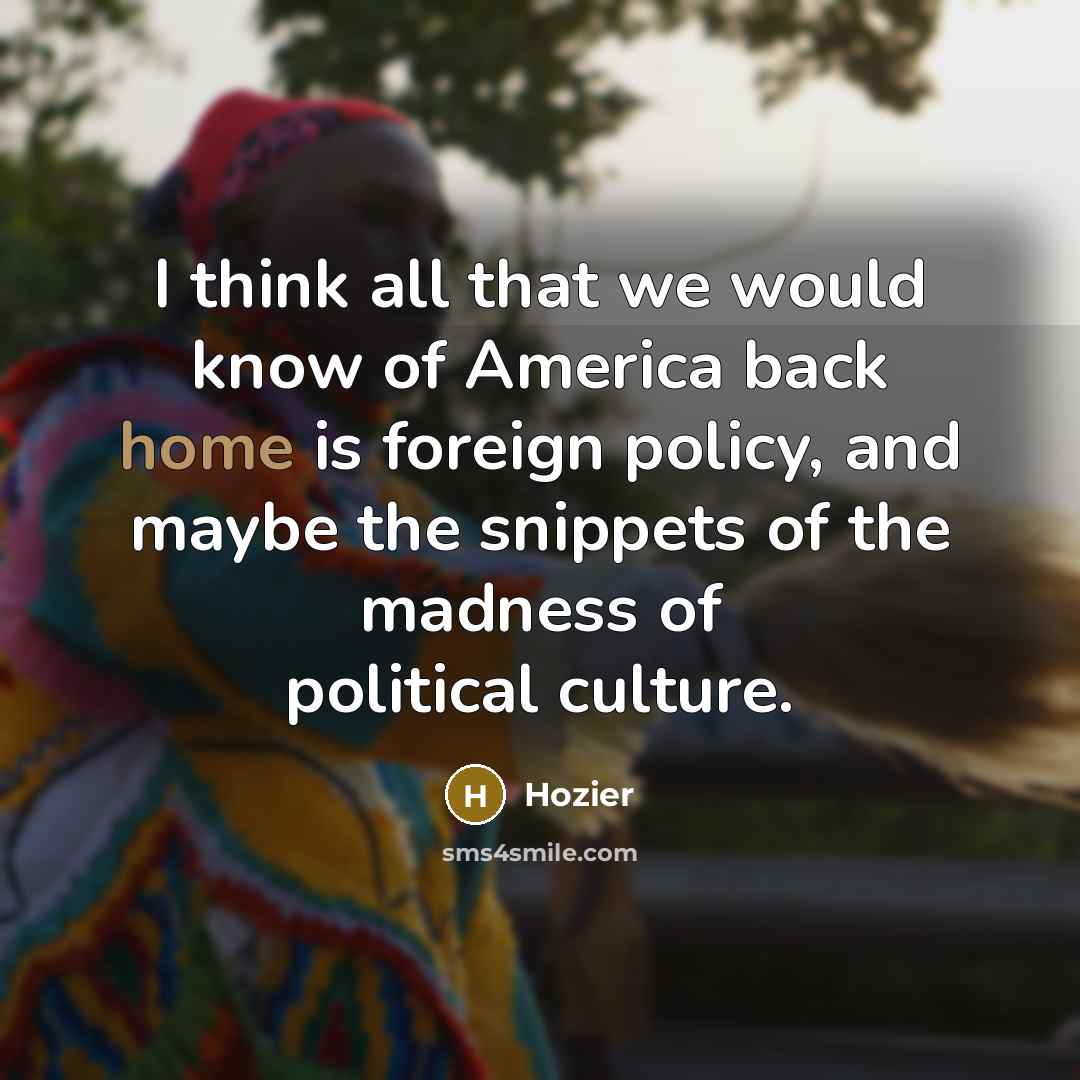 “I think all that we would know of America back…” quote by Hozier