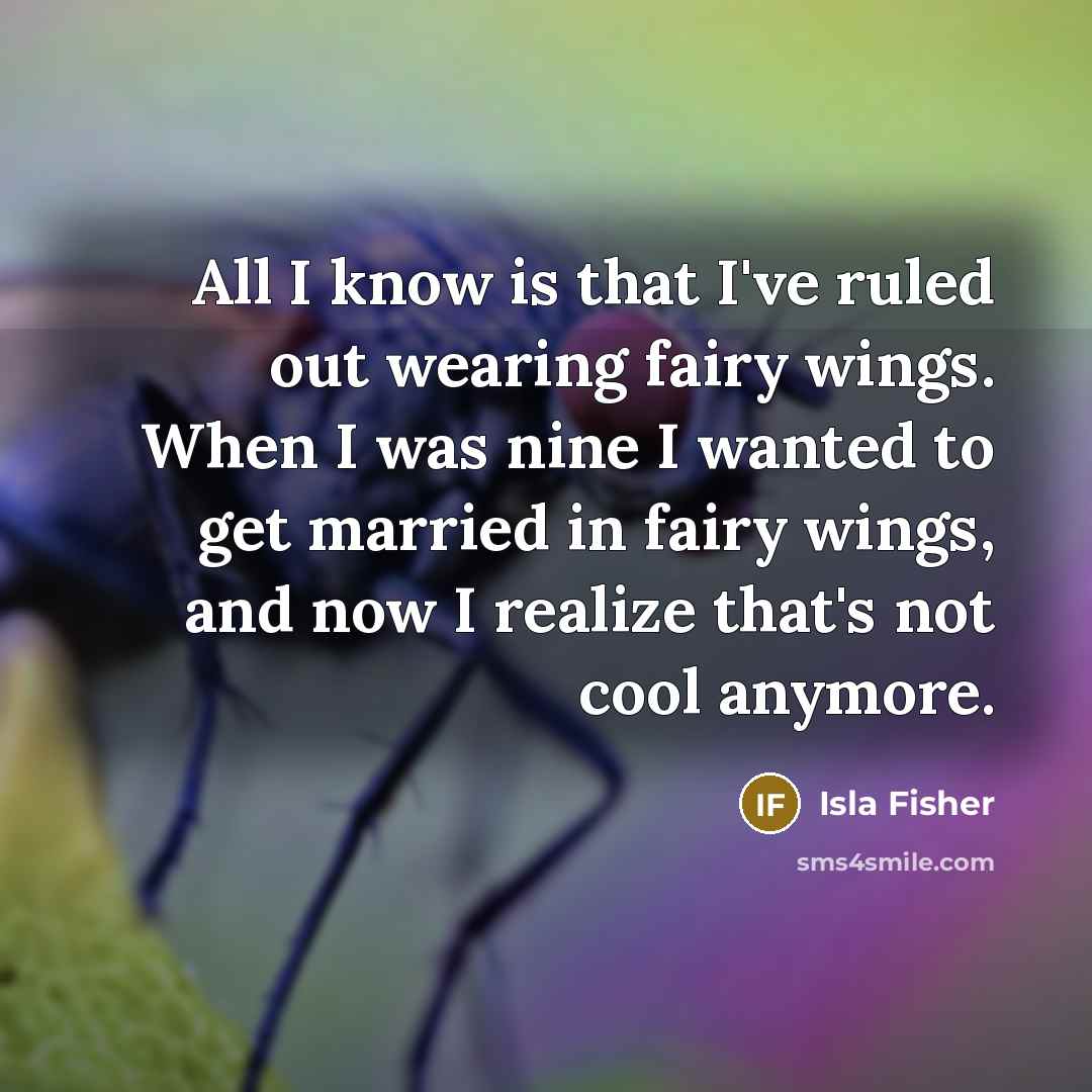 “All I know is that I've ruled out wearing fairy…” quote by Isla Fisher