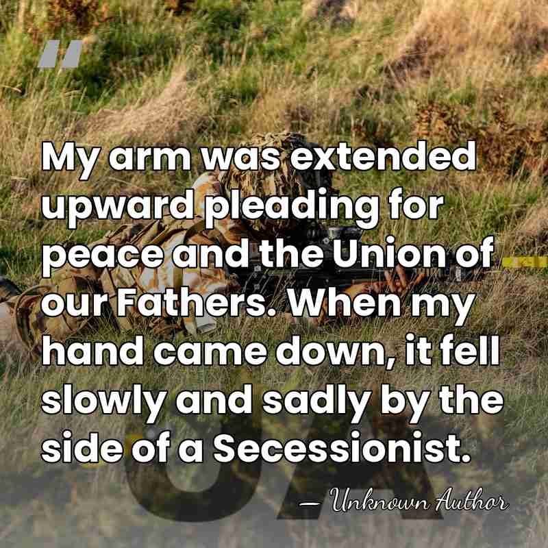 My arm was extended upward pleading for peace and the Union of&hellip; - Zebulon Baird Vance
