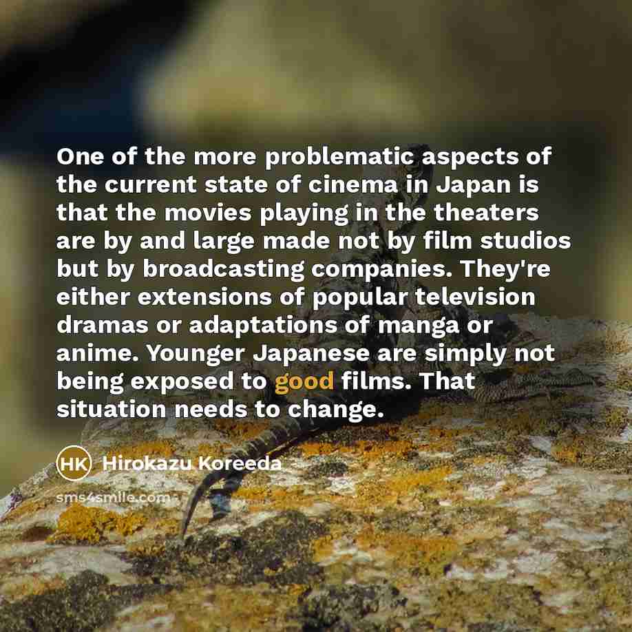 “One of the more problematic aspects of the current state…” quote by Hirokazu Koreeda