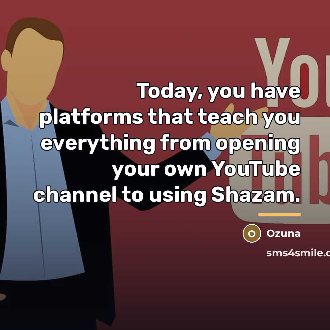 “Today, you have platforms that teach you everything from opening…” quote by Ozuna