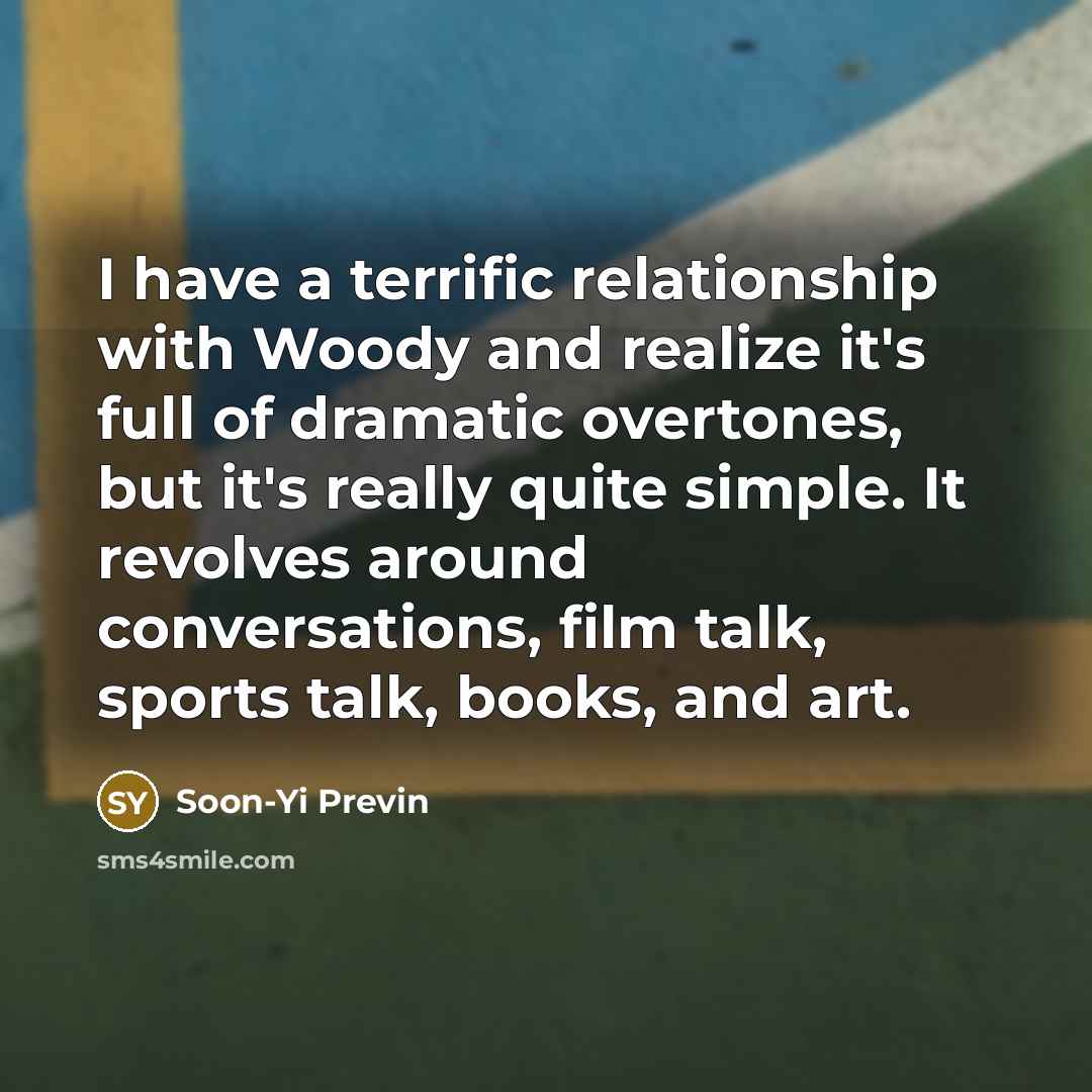 “I have a terrific relationship with Woody and realize it's…” quote by Soon-Yi Previn
