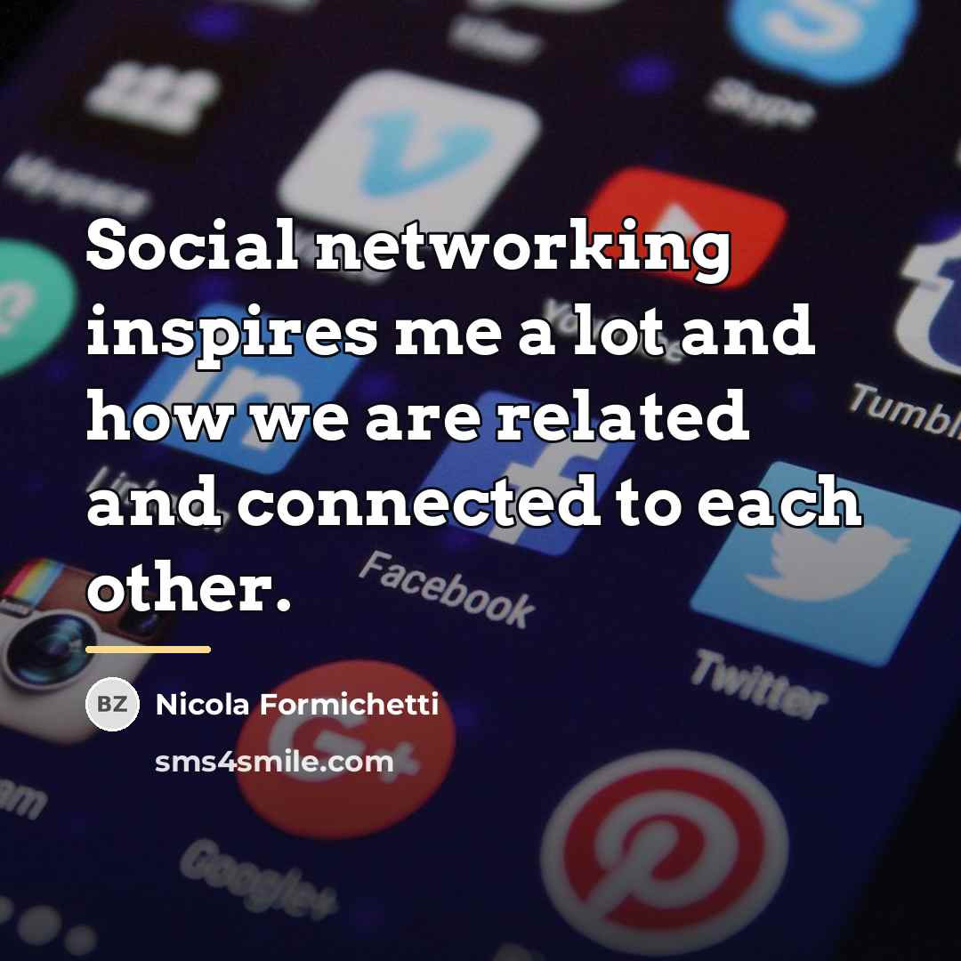 “Social networking inspires me a lot and how we are…” quote by Nicola Formichetti