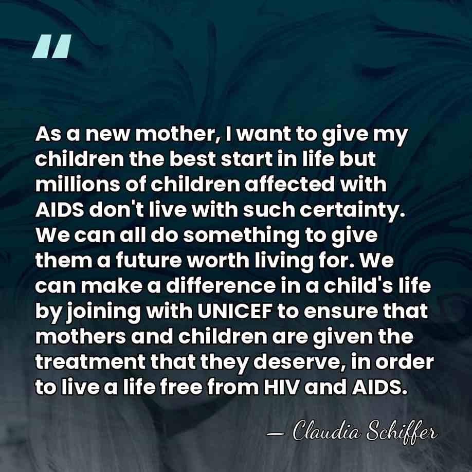 As a new mother, I want to give my children the best&hellip; - Claudia Schiffer