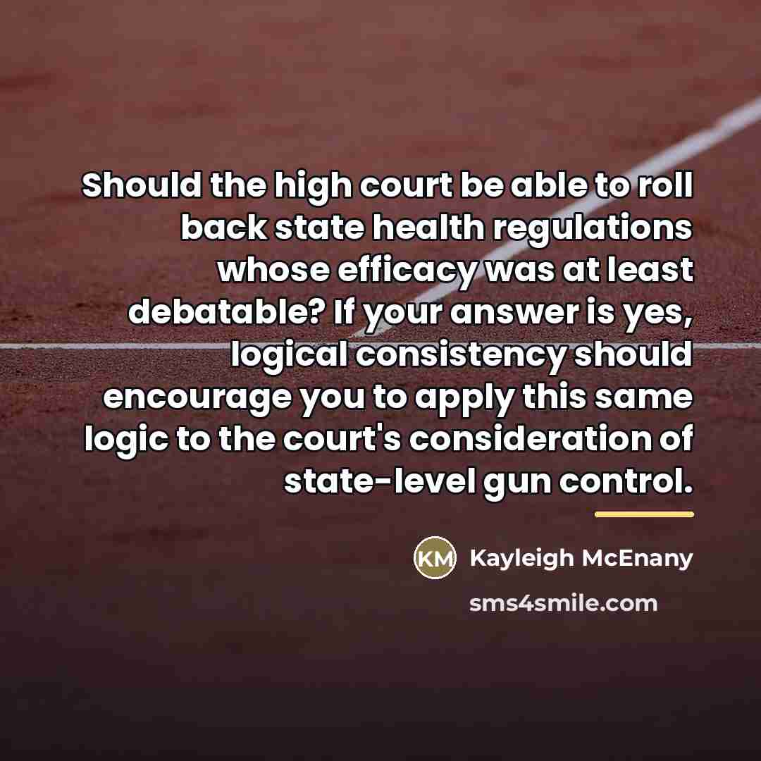 “Should the high court be able to roll back state…” quote by Kayleigh McEnany