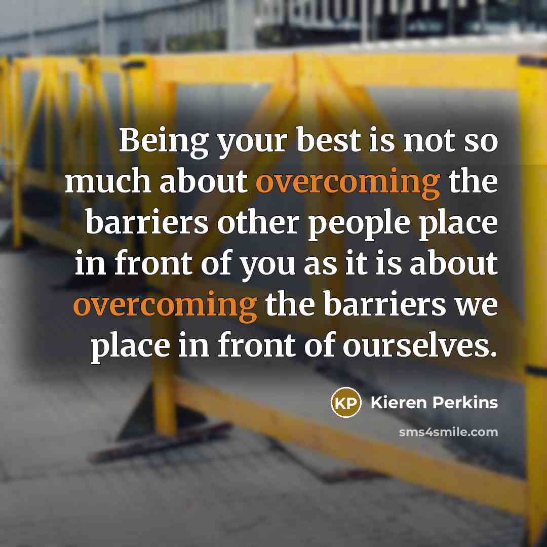 “Being your best is not so much about overcoming the…” quote by Kieren Perkins