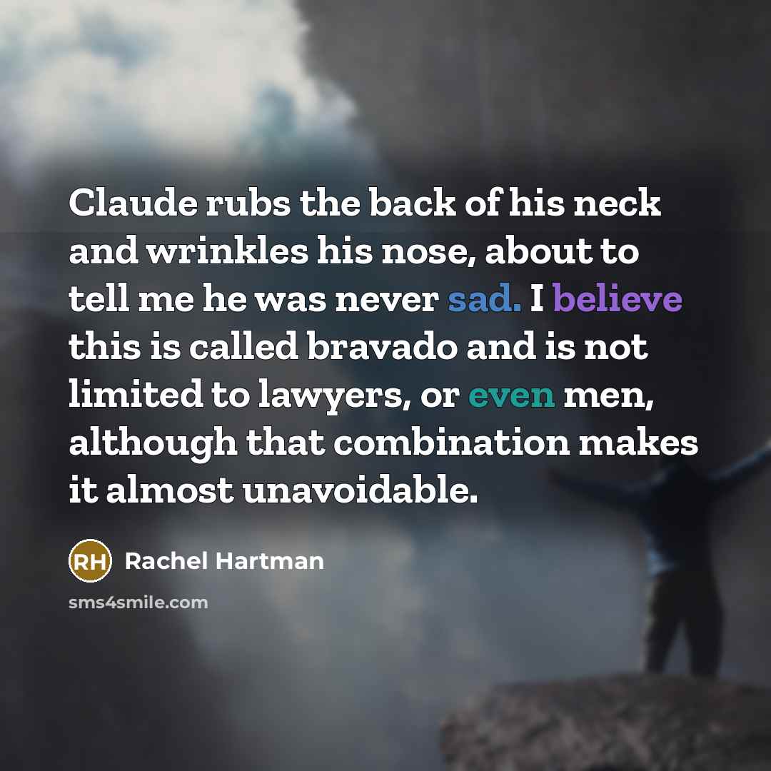 “Claude rubs the back of his neck and wrinkles his…” quote by Rachel Hartman