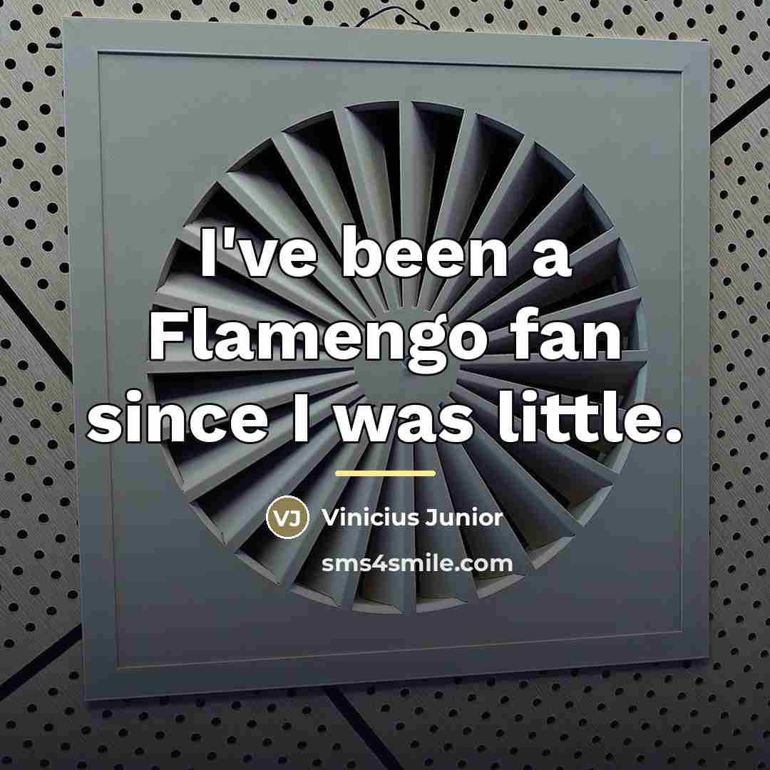 “I've been a Flamengo fan since I was little.…” quote by Vinicius Junior