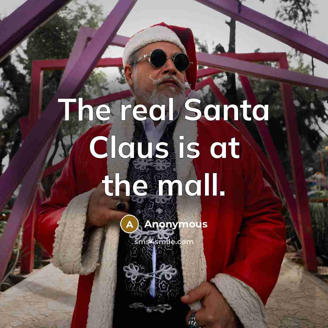 “The real Santa Claus is at the mall.…” quote by Anonymous