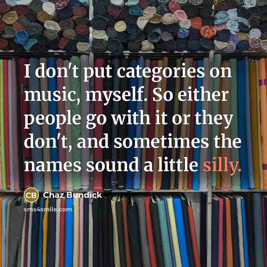 “I don't put categories on music, myself. So either people…” quote by Chaz Bundick