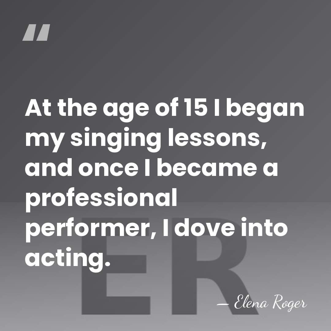 At the age of 15 I began my singing lessons, and once&hellip; - Elena Roger