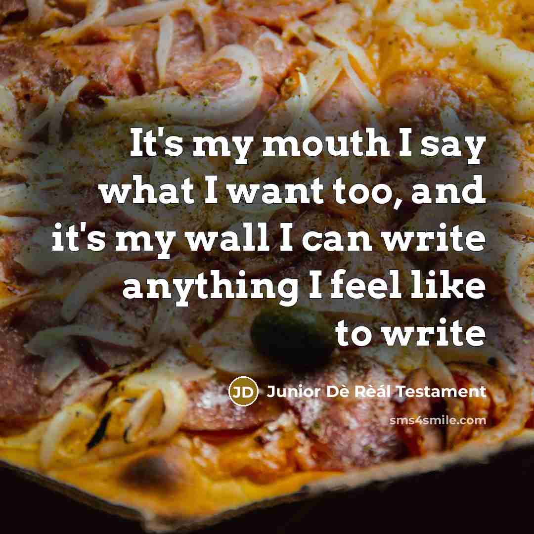 “It's my mouth I say what I want too, and…” quote by Junior Dè Rèál Testament