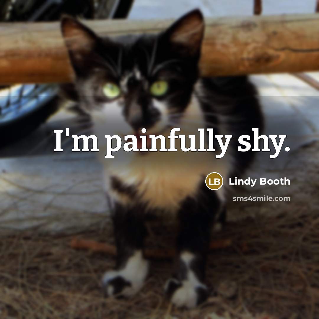 “I'm painfully shy.…” quote by Lindy Booth