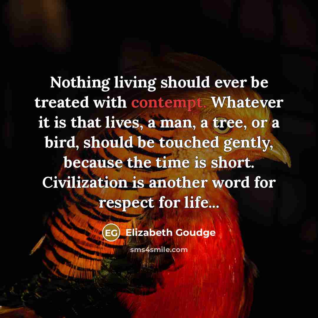 “Nothing living should ever be treated with contempt. Whatever it…” quote by Elizabeth Goudge