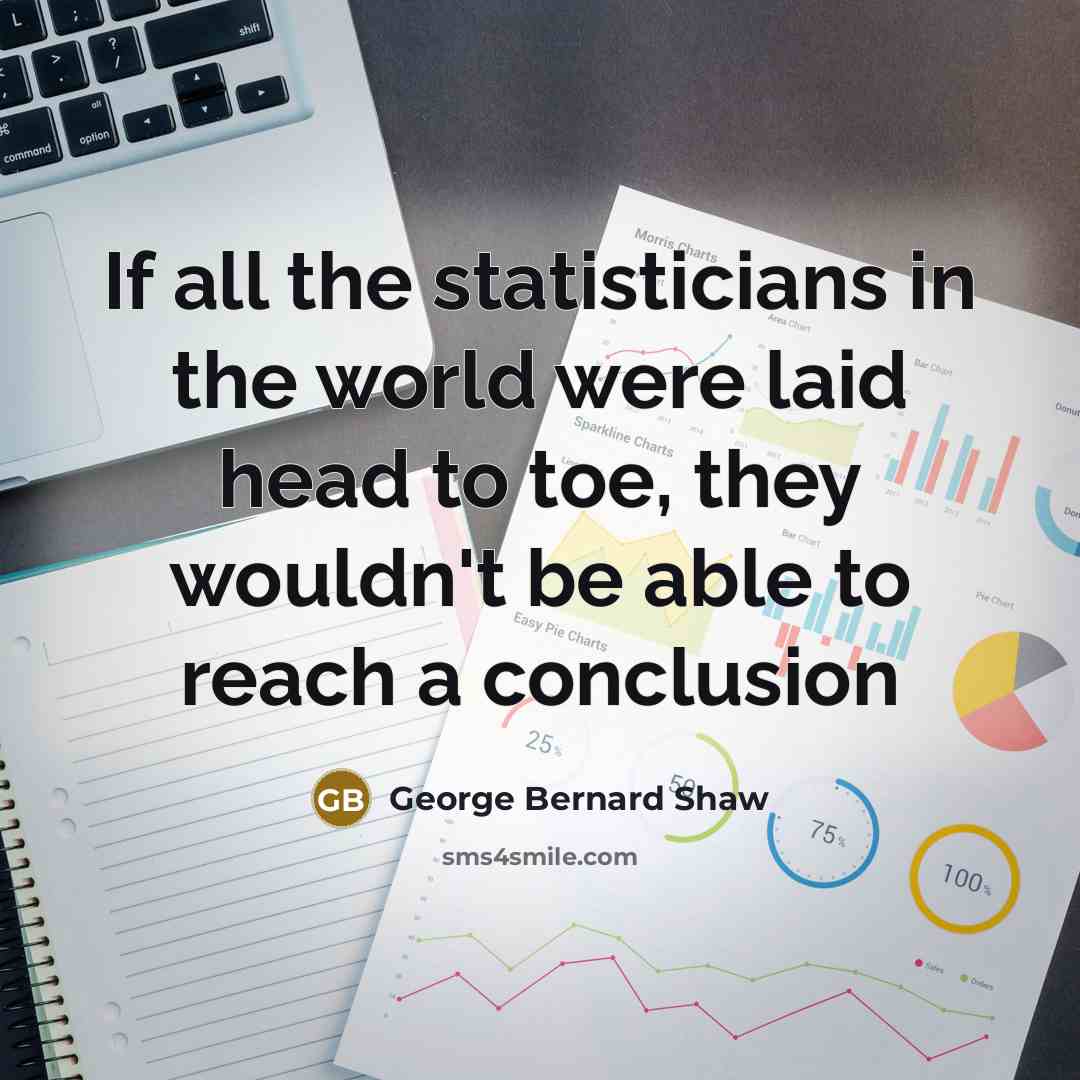 “If all the statisticians in the world were laid head…” quote by George Bernard Shaw