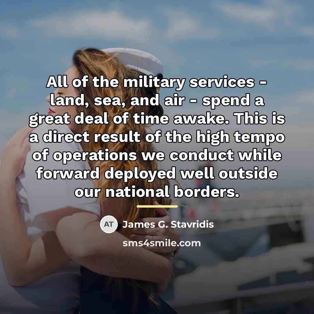“All of the military services - land, sea, and air…” quote by James G. Stavridis