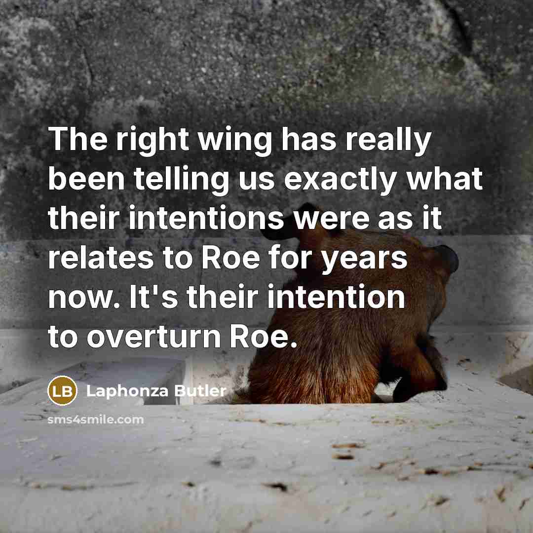 “The right wing has really been telling us exactly what…” quote by Laphonza Butler