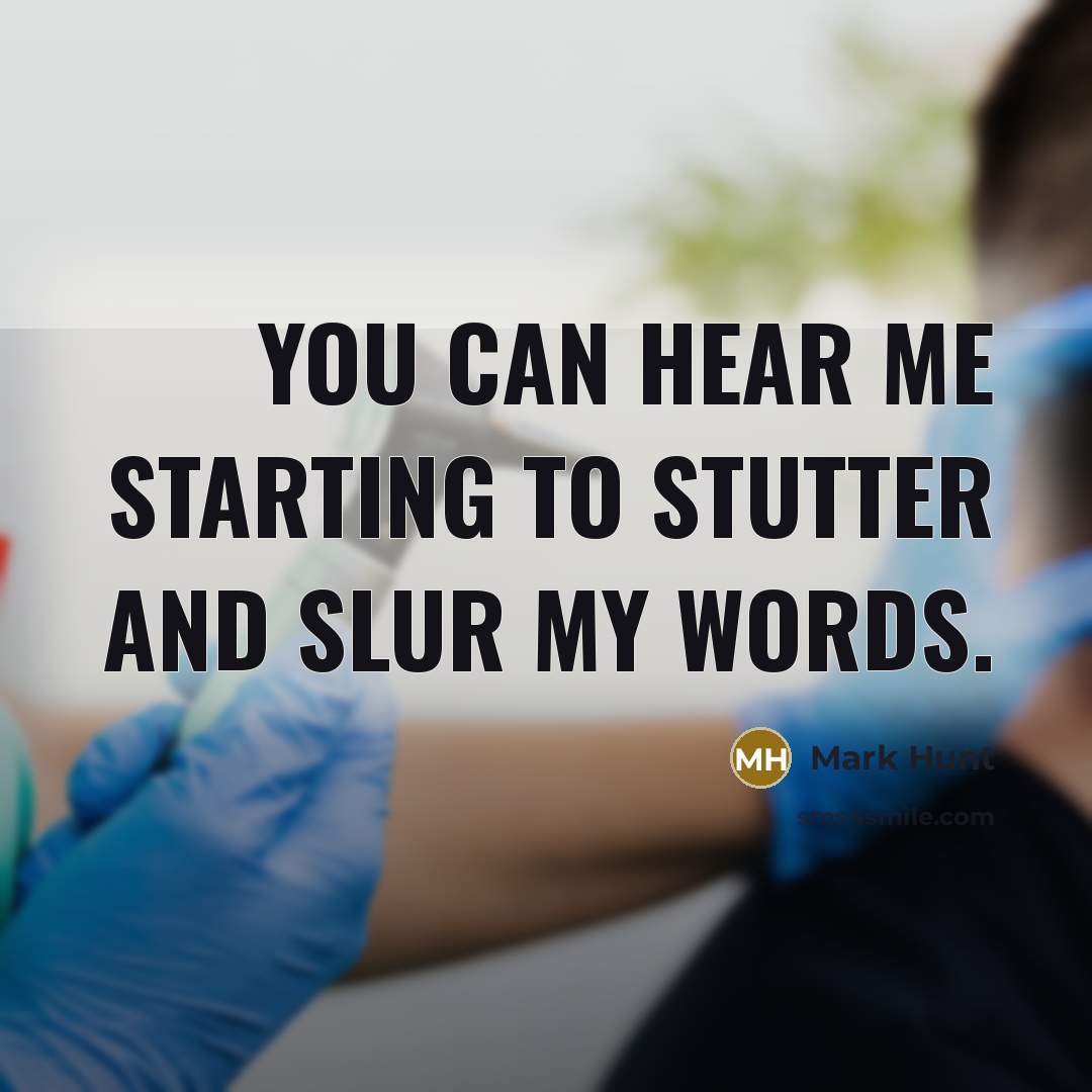 “You can hear me starting to stutter and slur my…” quote by Mark Hunt
