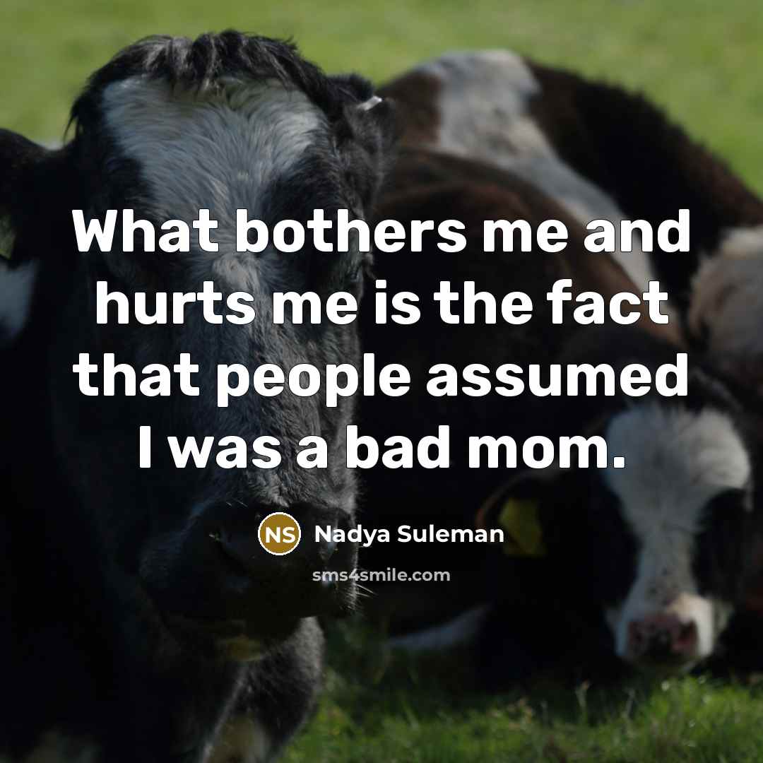 “What bothers me and hurts me is the fact that…” quote by Nadya Suleman