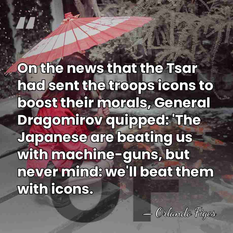 On the news that the Tsar had sent the troops icons to&hellip; - Orlando Figes