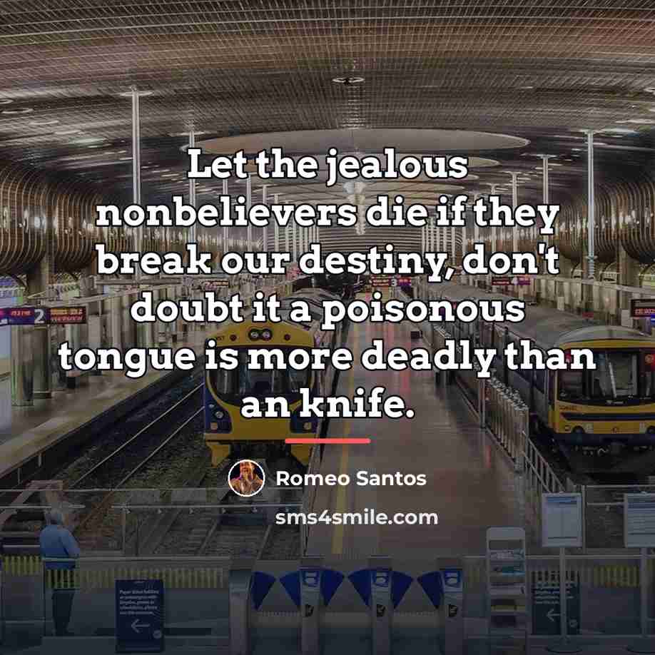 “Let the jealous nonbelievers die if they break our destiny,…” quote by Romeo Santos