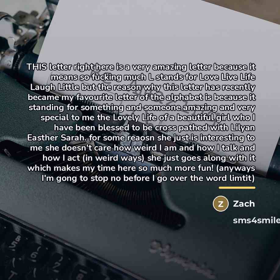 “THIS letter right here is a very amazing letter because…” quote by Zach