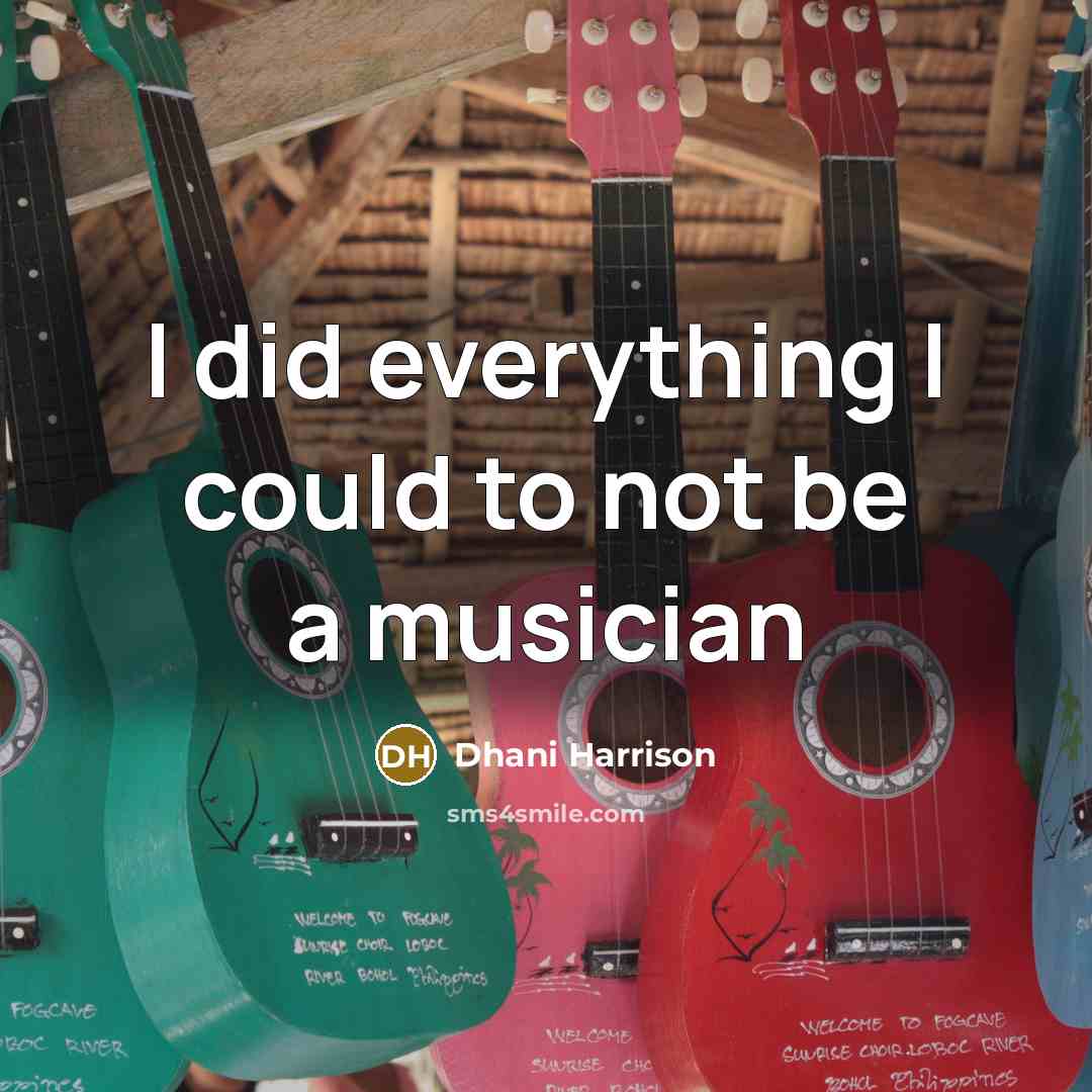 “I did everything I could to not be a musician…” quote by Dhani Harrison
