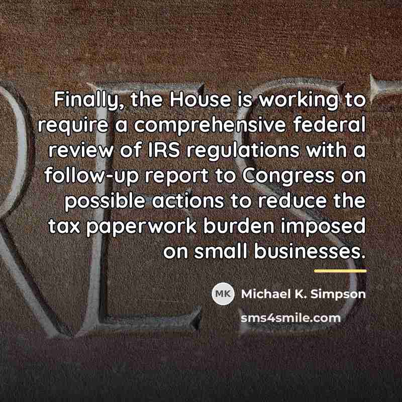 “Finally, the House is working to require a comprehensive federal…” quote by Michael K. Simpson