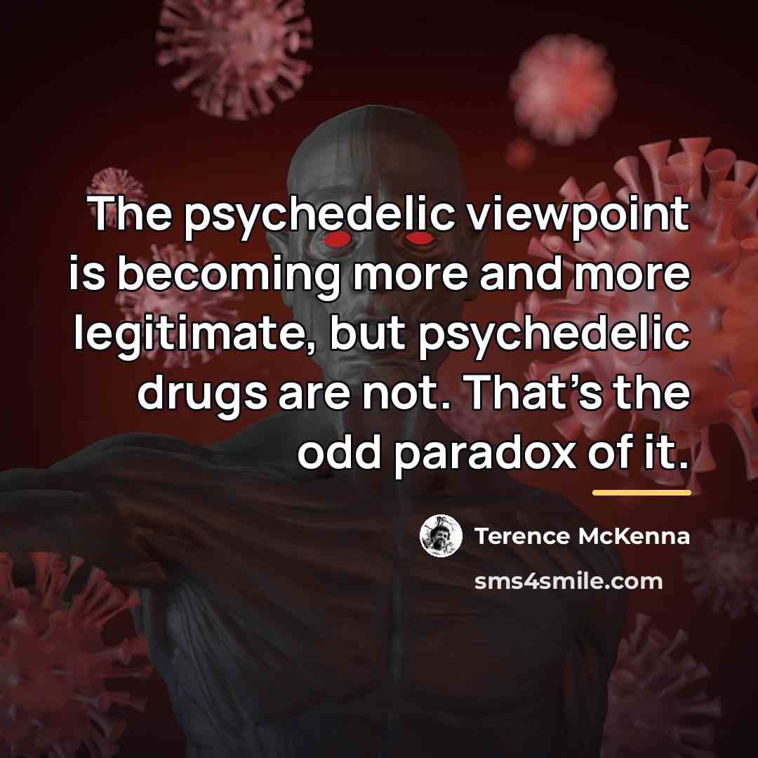 “The psychedelic viewpoint is becoming more and more legitimate, but…” quote by Terence McKenna