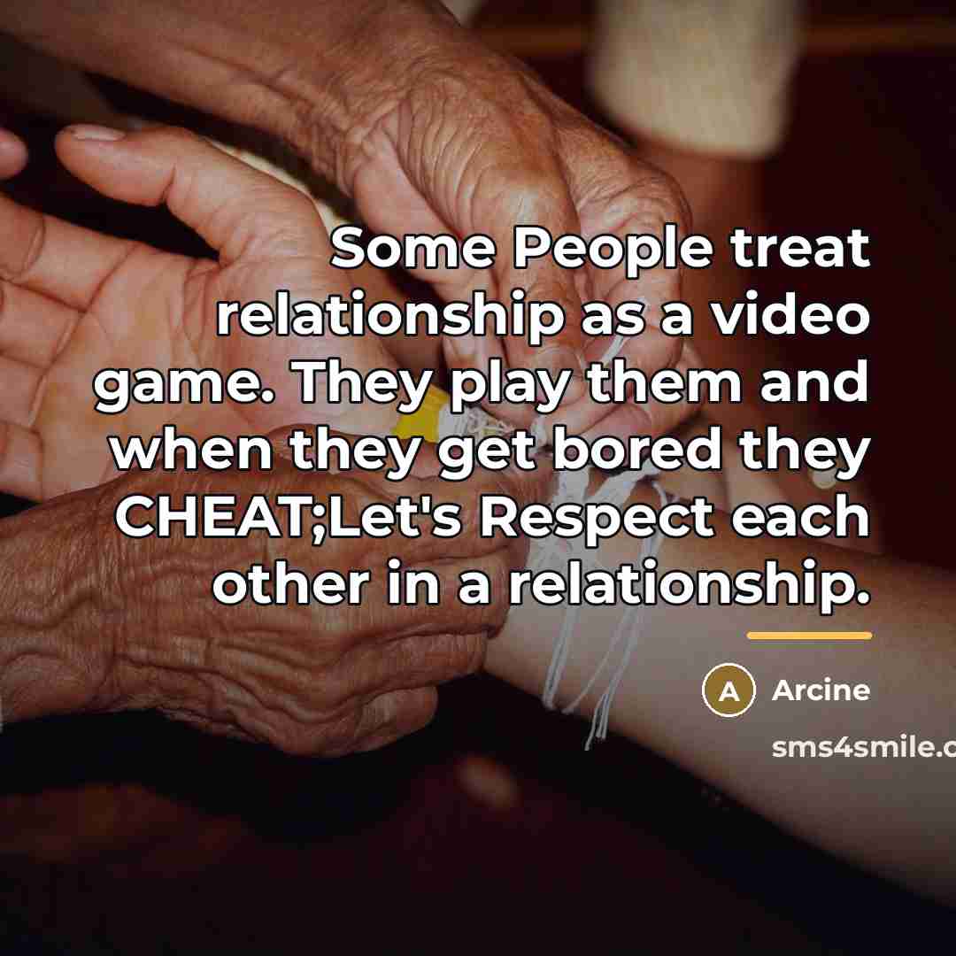 “Some People treat relationship as a video game. They play…” quote by Arcine
