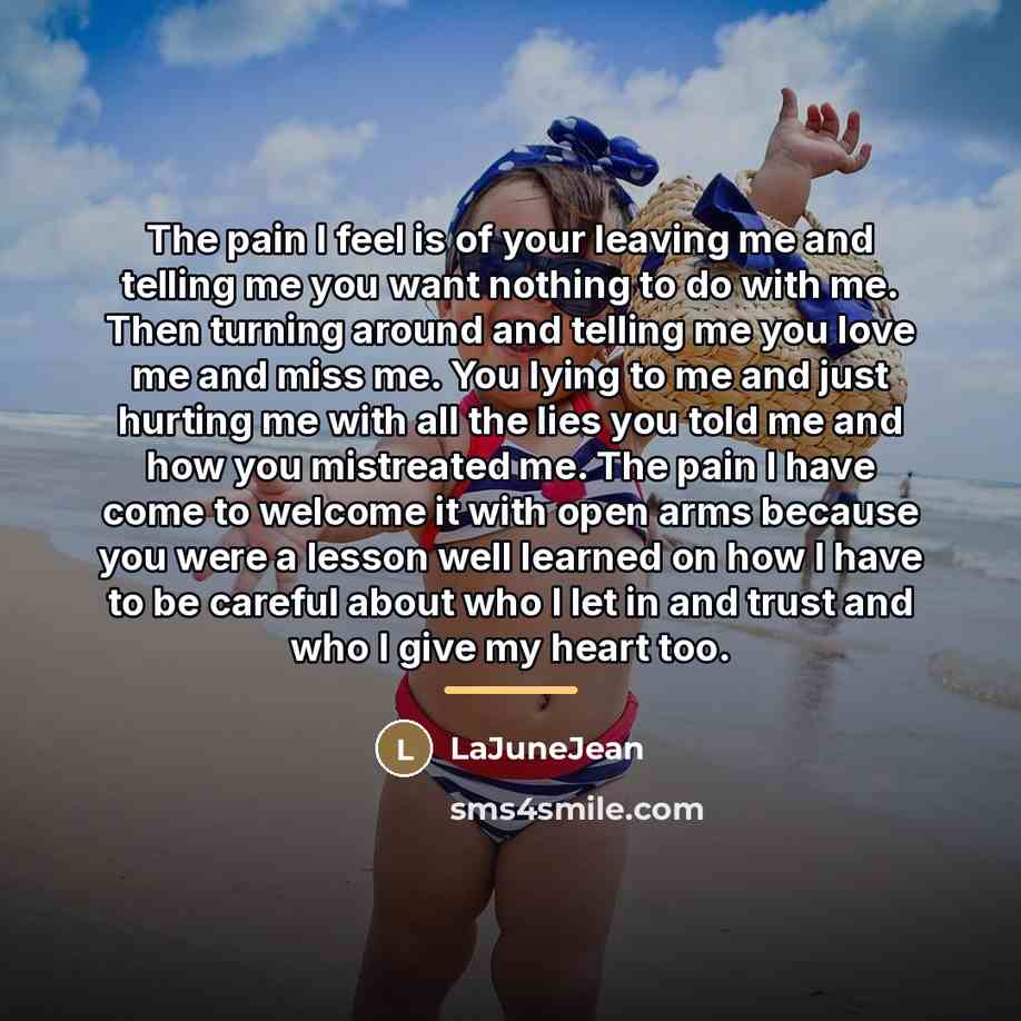 “The pain I feel is of your leaving me and…” quote by LaJuneJean