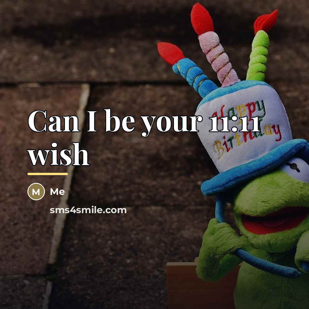 “Can I be your 11:11 wish…” quote by Me