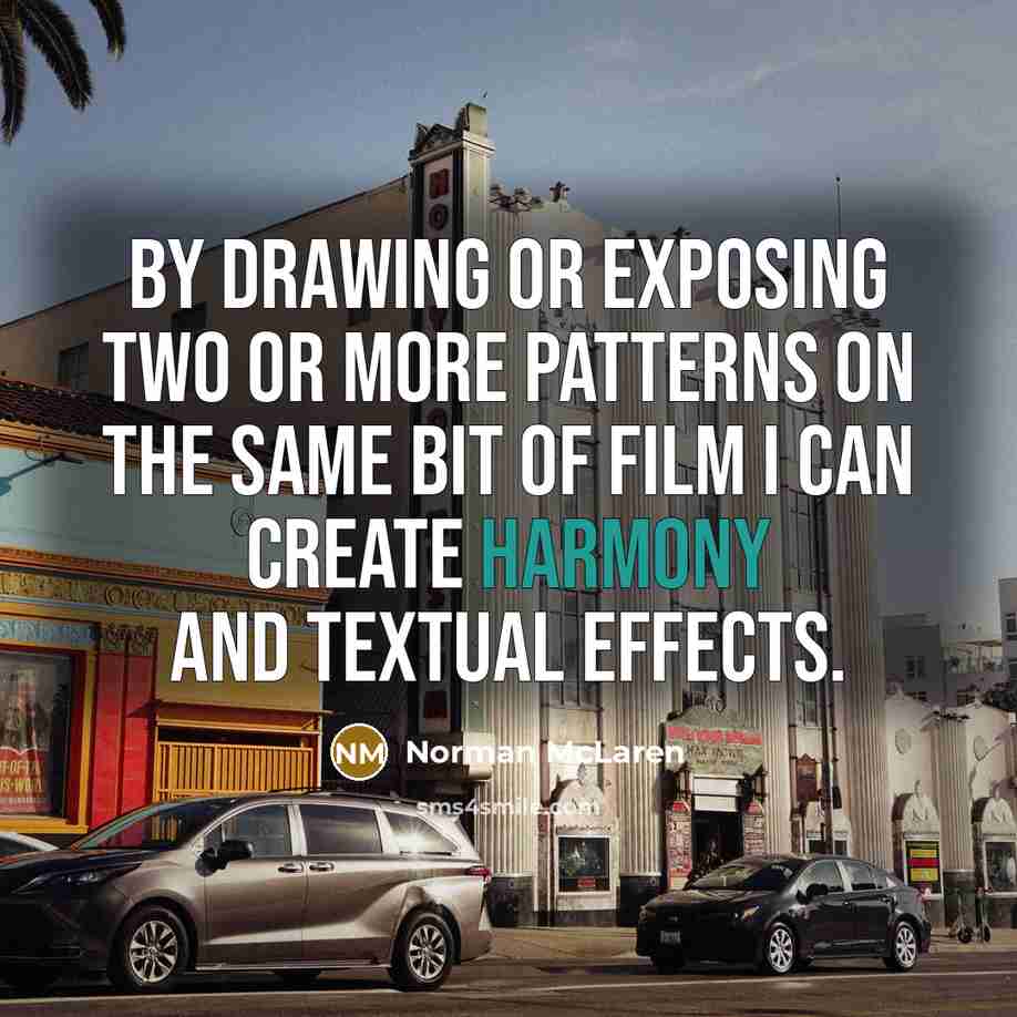 “By drawing or exposing two or more patterns on the…” quote by Norman McLaren