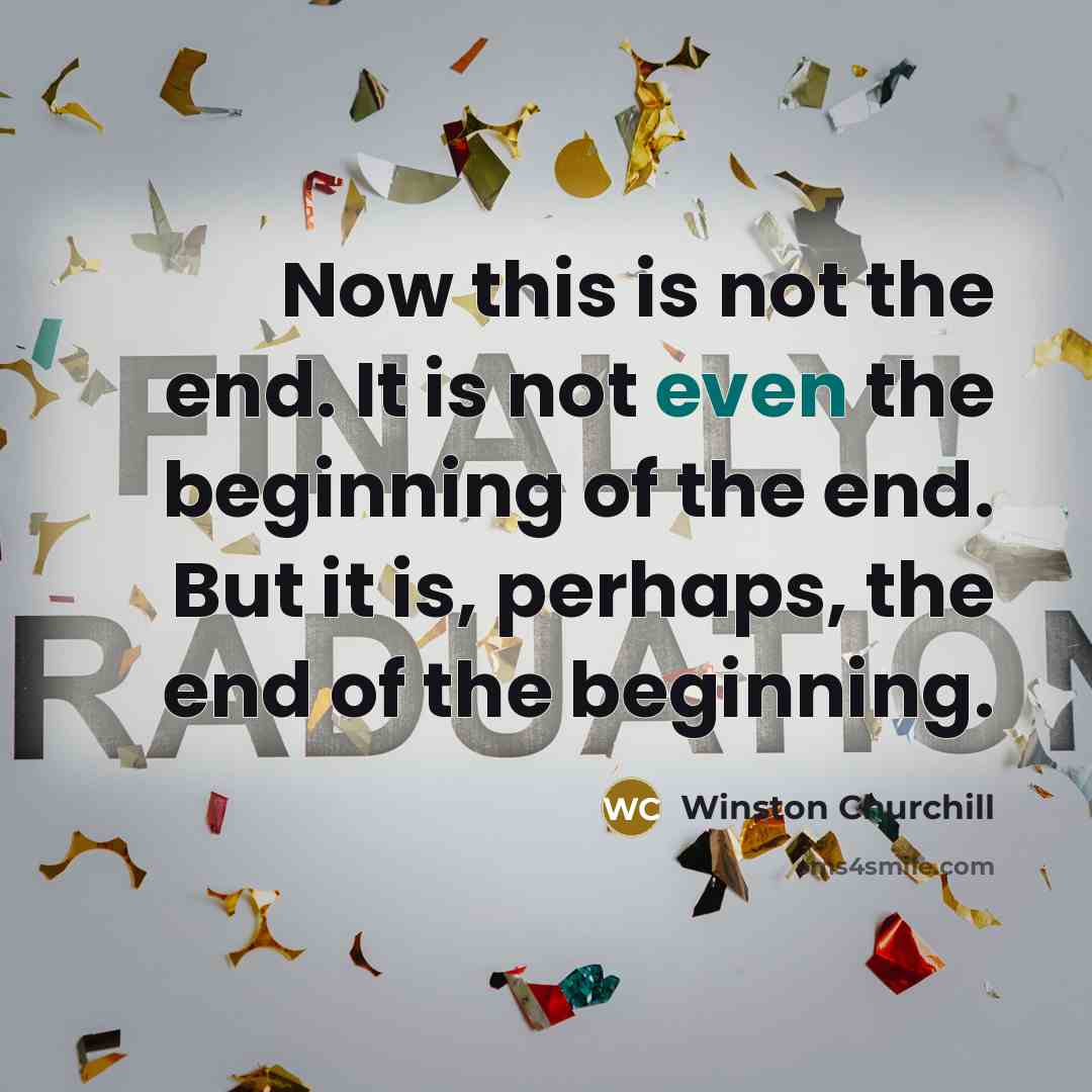 “Now this is not the end. It is not even…” quote by Winston Churchill