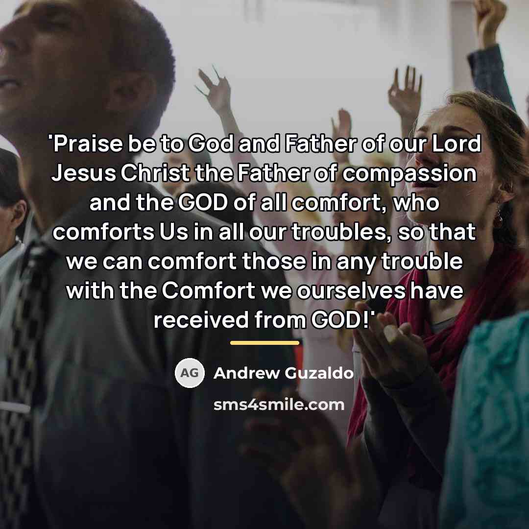 “'Praise be to God and Father of our Lord Jesus…” quote by Andrew Guzaldo