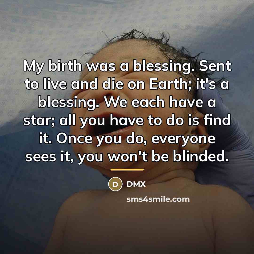 “My birth was a blessing. Sent to live and die…” quote by DMX