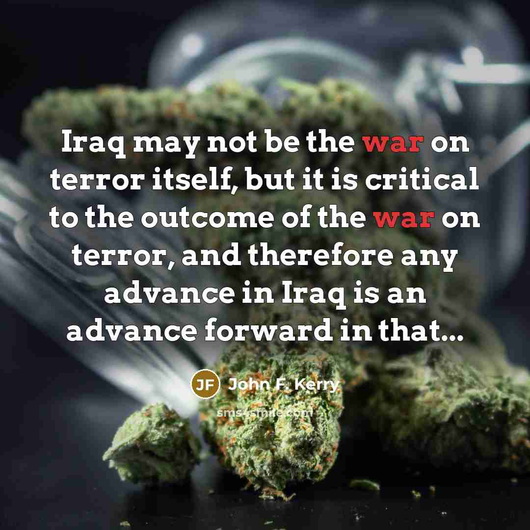 “Iraq may not be the war on terror itself, but…” quote by John F. Kerry
