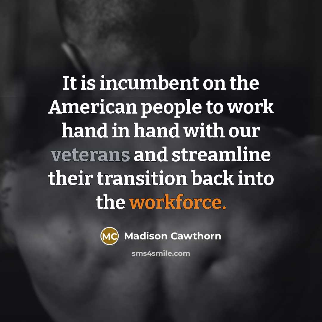 “It is incumbent on the American people to work hand…” quote by Madison Cawthorn