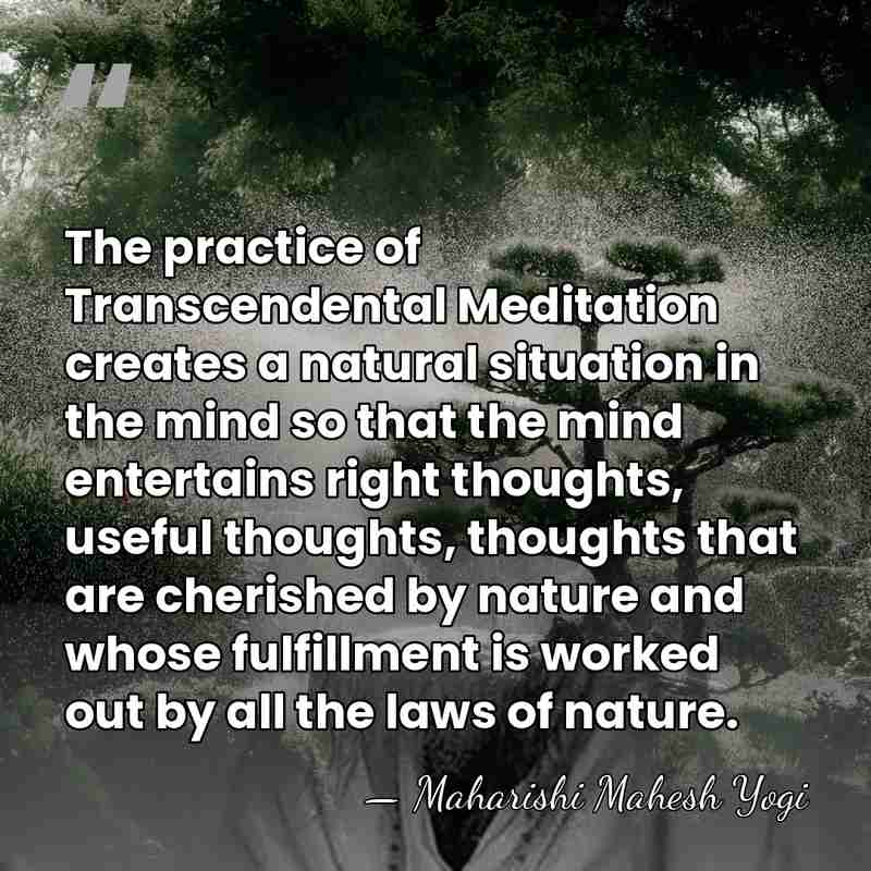 The practice of Transcendental Meditation creates a natural situation in the mind&hellip; - Maharishi Mahesh Yogi