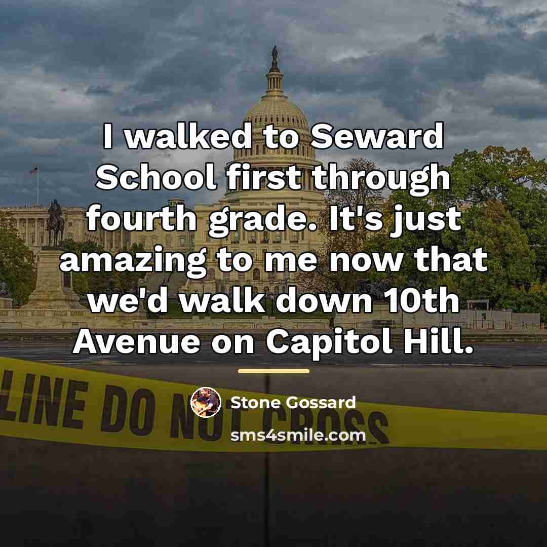 “I walked to Seward School first through fourth grade. It's…” quote by Stone Gossard