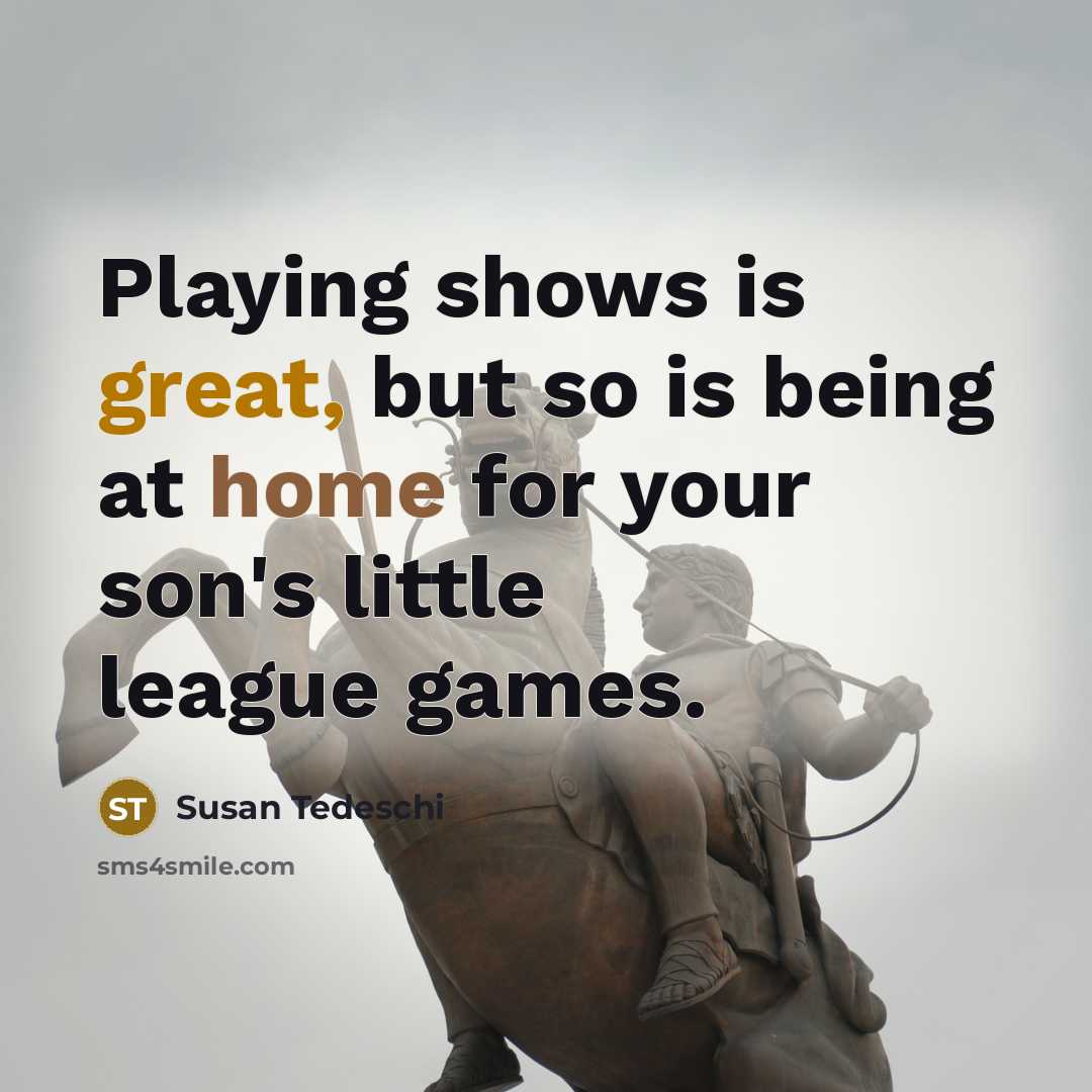 “Playing shows is great, but so is being at home…” quote by Susan Tedeschi