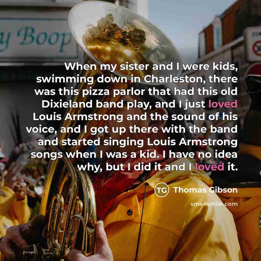 “When my sister and I were kids, swimming down in…” quote by Thomas Gibson