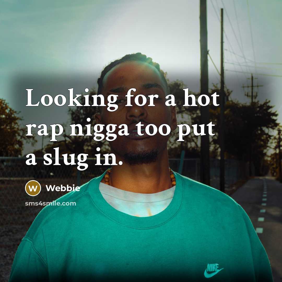 “Looking for a hot rap nigga too put a slug…” quote by Webbie
