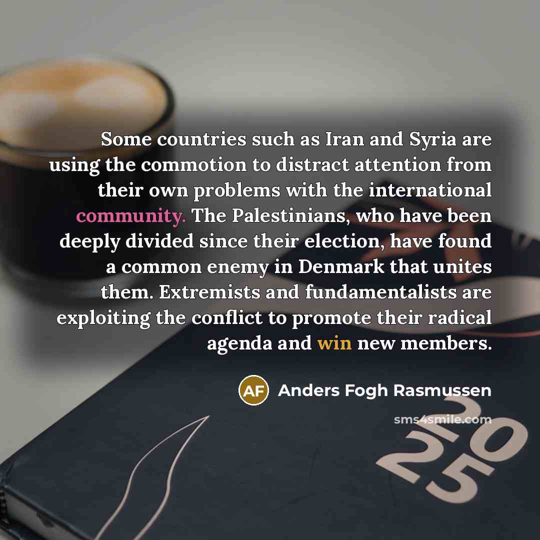 “Some countries such as Iran and Syria are using the…” quote by Anders Fogh Rasmussen
