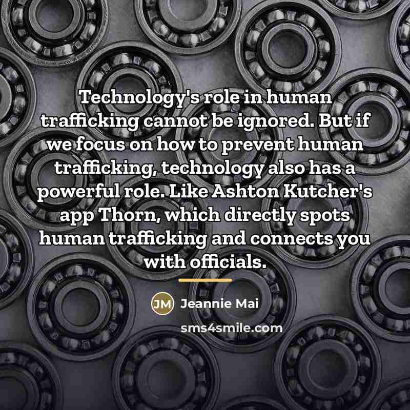 “Technology's role in human trafficking cannot be ignored. But if…” quote by Jeannie Mai