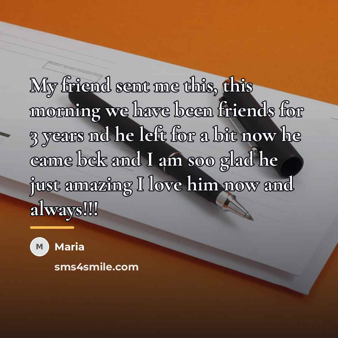 “My friend sent me this, this morning we have been…” quote by Maria