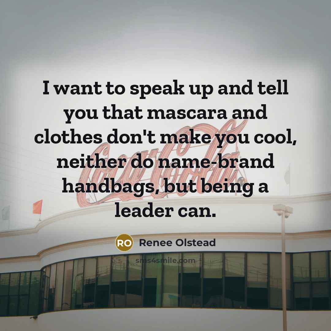 “I want to speak up and tell you that mascara…” quote by Renee Olstead